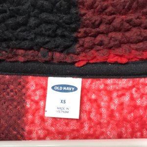 Old navy jacket, Adult XS, red and black checkered